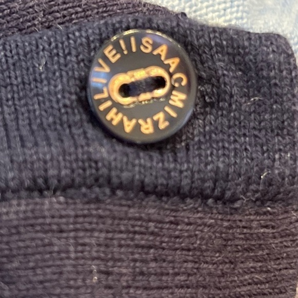 Isaac Mizrahi Button Front Floral Print Bell Sleeve Floral Cardigan Navy 2X - Picture 7 of 11